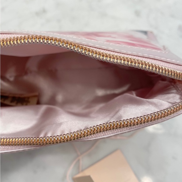 Ted Baker London Pink Floral Cosmetic Make-up Zipper Case Bag - Picture 4 of 9
